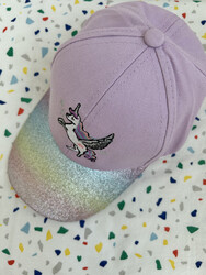 The Girl Cap durable cotton Kids Cap, Unicorn Kids Caps are Perfect for Beach, Travelling and Outdoor activities, Rainbow design Easy to match with Different Clothing Styles, Purple