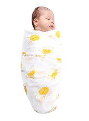 Buy Responsibly Premium Organic Cotton Muslin Sky Theme of Sun Baby Wrap Swaddle, 3-6 Months, Design 1