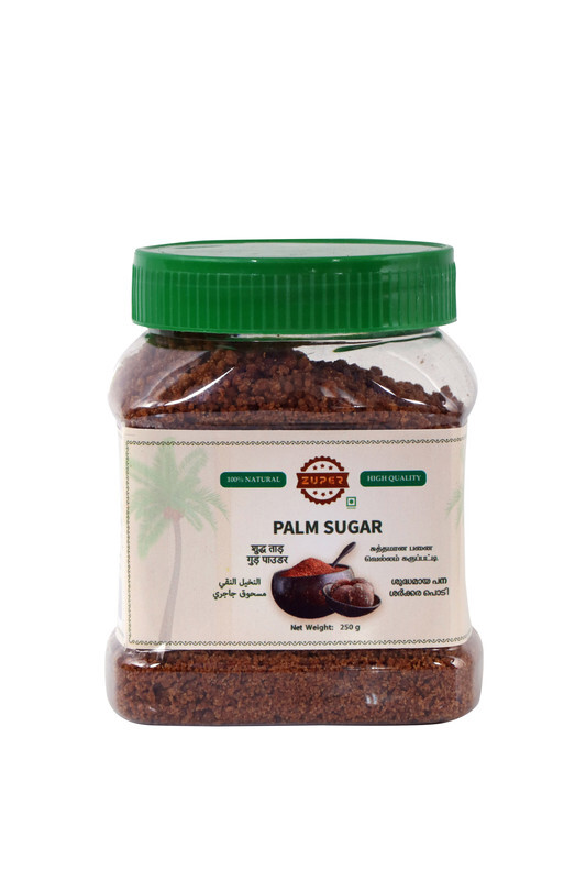 Zuper Palm Sugar 100% Pure 250g, Natural, Tasty & Low Glycemic Index Nutritious Sugar, Chemical Free, Provides Essential Minerals