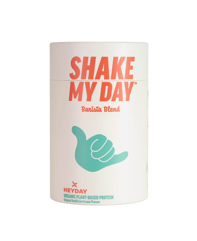 

Heyday Shake My Day Natural Plant-Based Organic Protein Powder (810g) Barista Blend Nutrient-Rich with Probiotics Ideal for Smoothies & Shakes Mus