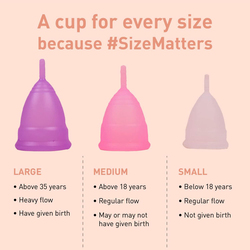 Sirona Pro Reusable Menstrual Cup for Women with Pouch, Medium