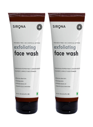 Sirona Natural Exfoliating Face Wash Facial Cleanser, 2 x 4.2Oz