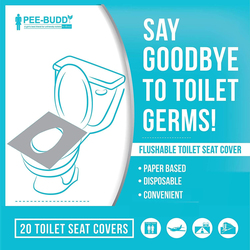 PeeBuddy Disposable Paper Toilet Seat Covers, 5 x 20 Piece