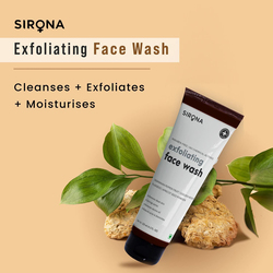 Sirona Natural Exfoliating Face Wash Facial Cleanser, 3 x 4.2Oz