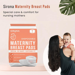 Sirona Disposable Maternity and Nursing Breast Pads for Women, 72 Pads, White