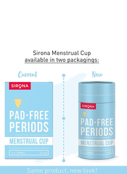 Sirona Reusable Menstrual Small Cup for Women with Pouch, 3 Pieces