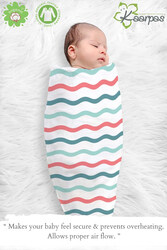 Buy Responsibly Ocean Dive Organic Muslin Swaddle, 3-6 Months, Design 1