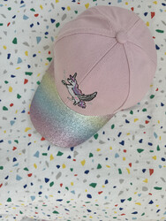 The Girl Cap durable cotton Kids Cap, Unicorn Kids Caps are Perfect for Beach, Travelling and Outdoor activities, Rainbow design Easy to match with Different Clothing Styles, Pink