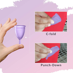 Sirona Reusable Menstrual Cup for Women with Pouch, Free Size