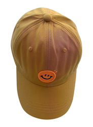 The Girl Cap Durable Smiley Cap For Girls, Yellow