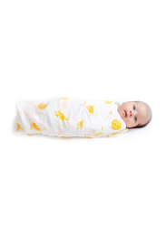 Kaarpas Organic Cotton Muslin Baby Wrap Swaddle, 0-24 Months, White