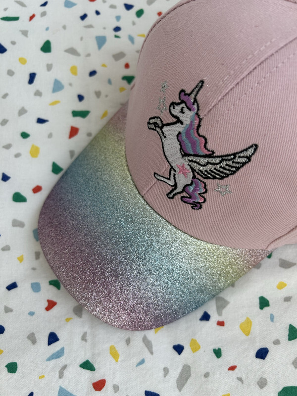 The Girl Cap durable cotton Kids Cap, Unicorn Kids Caps are Perfect for Beach, Travelling and Outdoor activities, Rainbow design Easy to match with Different Clothing Styles, Pink