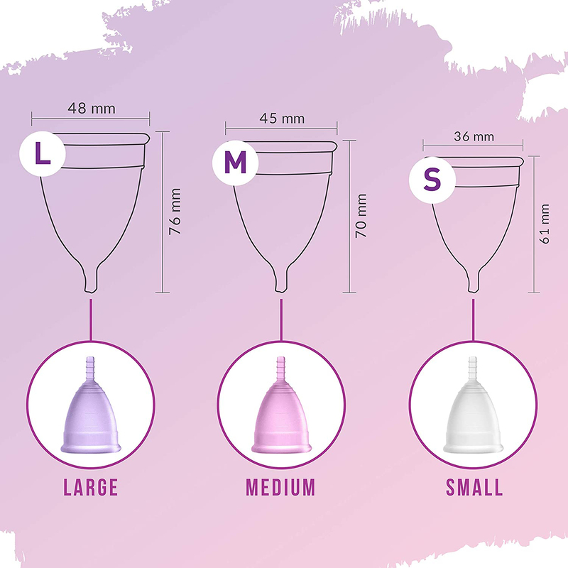 Sirona Reusable Menstrual Cup for Women with Pouch, Free Size