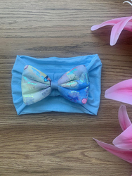 The Girl Cap Beautiful & Elegant Design Stretchable Butterfly Hairbands for Baby Girl, Blue