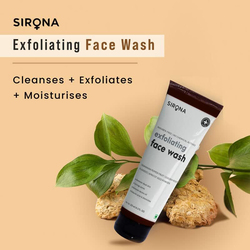 Sirona Natural Exfoliating Face Wash Facial Cleanser, 2 x 4.2Oz