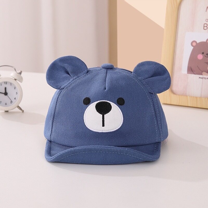 Wonder Kids durable bear caps, Adventurous Bear Caps are perfect for Beach, Travelling and outdoor activities, Comfortable for Kids and Versatile for any clothing styles, Blue