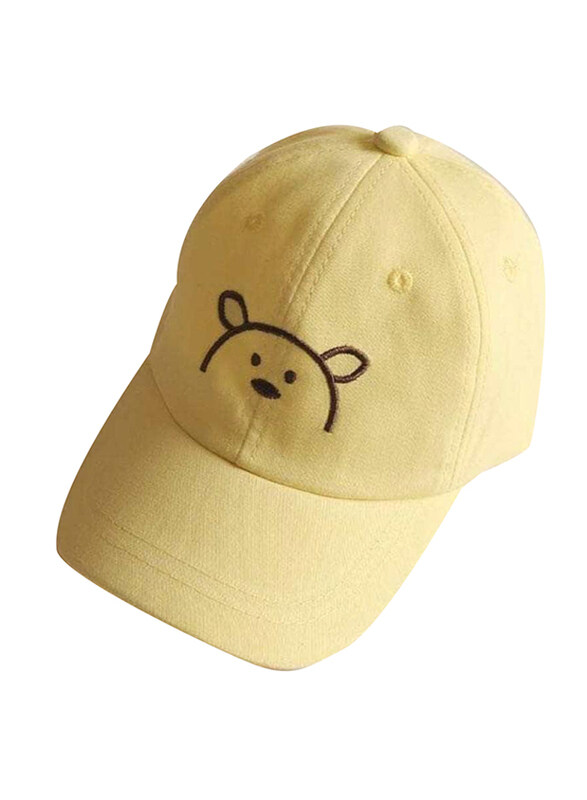 The Girl Cap Sun UV Protection Lightweight Adjustable Summer Beach Teddy Cute Sport Cap, Yellow