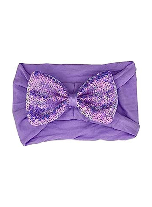 The Girl Cap Sequence Headband For Baby Girls, Purple