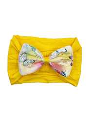 The Girl Cap Beautiful & Elegant Design Stretchable Butterfly Hairbands for Baby Girl, Yellow