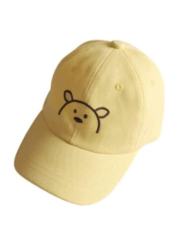 The Girl Cap Sun UV Protection Lightweight Adjustable Summer Beach Teddy Cute Sport Cap, Yellow