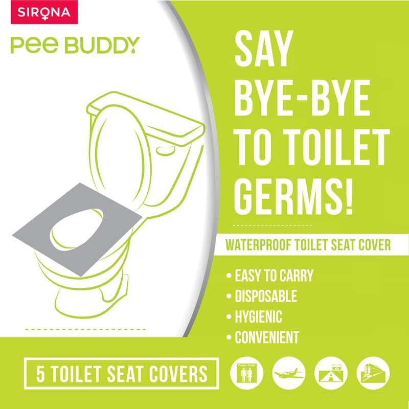 PeeBuddy Disposable Paper Toilet Seat Covers, 3 x 5 Sheets