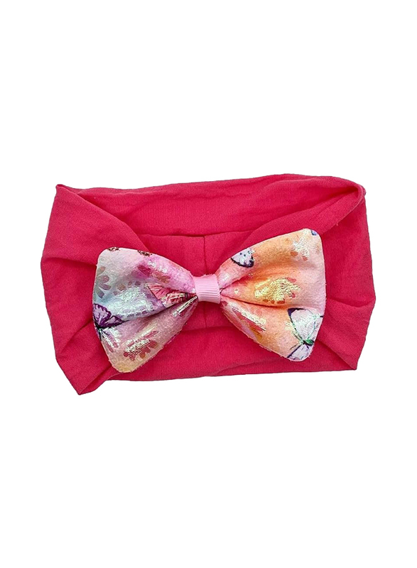 The Girl Cap Beautiful & Elegant Design Stretchable Butterfly Hairbands for Baby Girl, Red