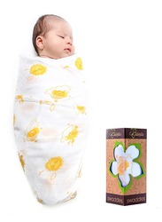 Kaarpas Organic Cotton Muslin Baby Wrap Swaddle, 0-24 Months, White