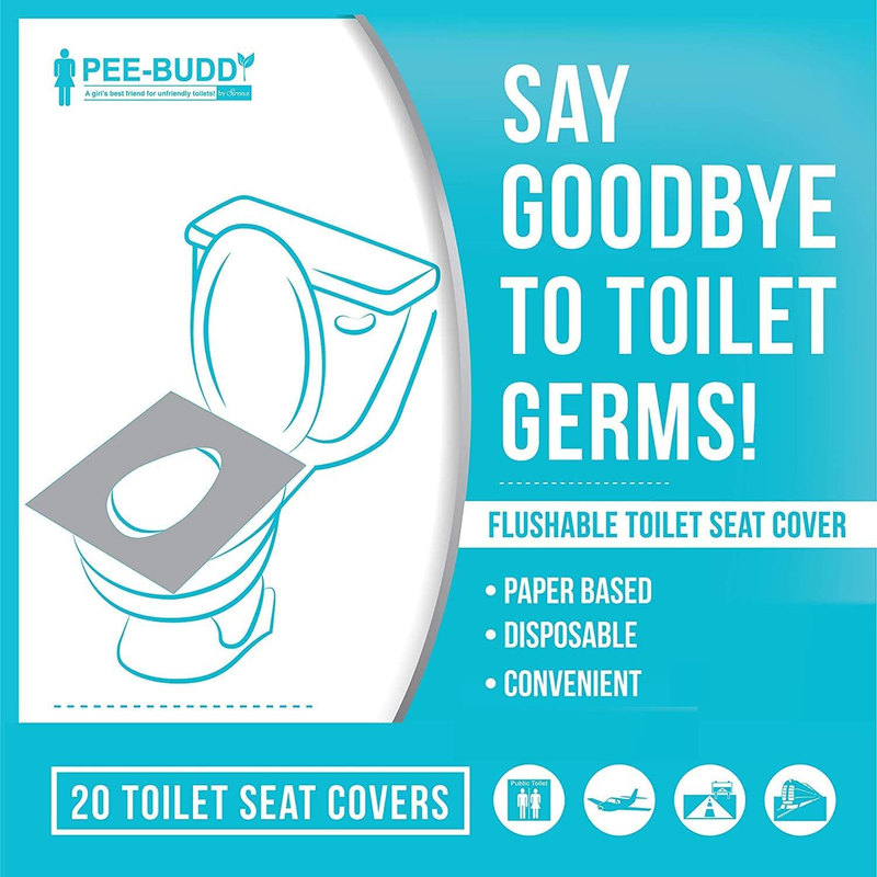 PeeBuddy Disposable Paper Toilet Seat Covers, 4 x 20 Piece