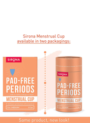 Sirona Reusable Menstrual Cup for Women with Pouch, Free Size