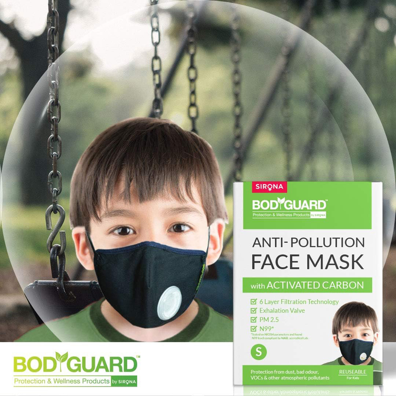 Bodyguard N99 + PM2.5 Cotton Reusable 6 Layer Anti Pollution Face Mask