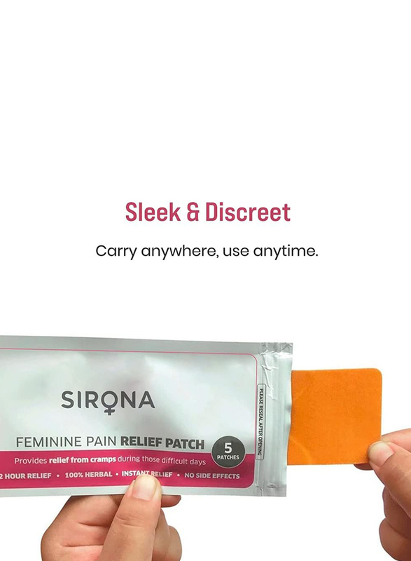 Sirona Herbal Period Pain Relief, 5 Pieces