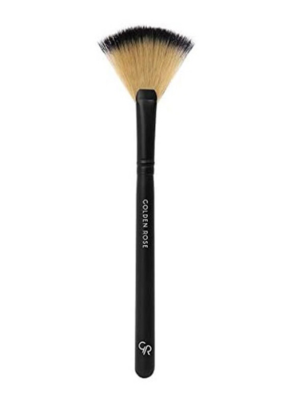 

Golden Rose Fan Brush, Black