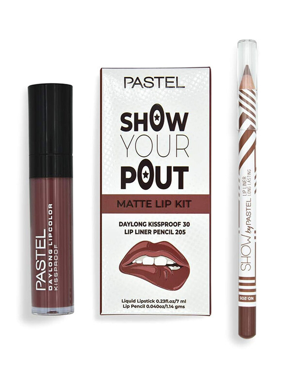 

Pastel Matte Clara Liquid Lipstick 38 + Lipliner 213 Set, Amy, Brown