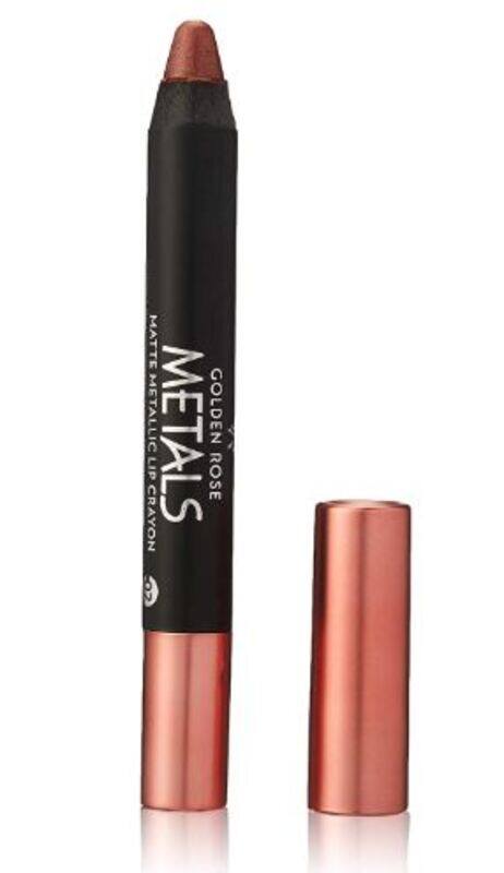 

Golden Rose Metals Matte Metallic Lip Crayon (Lipstick) No 02