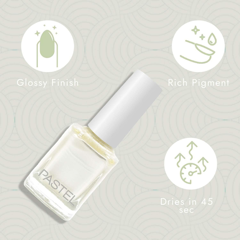 Pastel  Nail Polish, 13ml, 02 Pearly, White