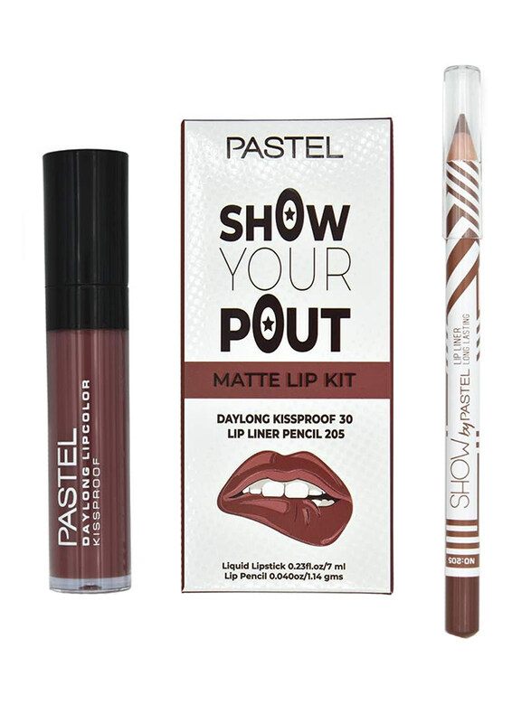 

Pastel Matte Lip Kit Rebecca Liquid Lipstick 09 + Lipliner 202, Amy