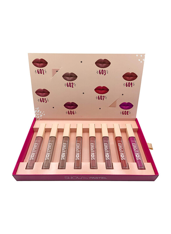 

Pastel Show Your Power Liquid Matte Lipstick Set, 8 Pieces, Multicolour