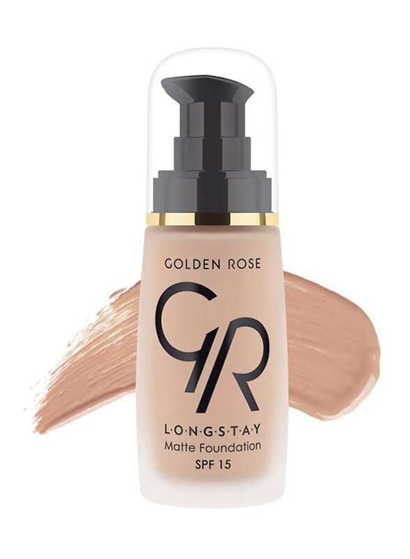 

Golden Rose Matte Long Wear Oil Free Foundation with SPF 15, 05 Beige, Beige