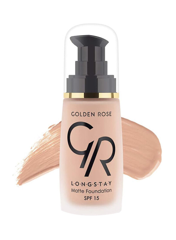 

Golden Rose SPF 15 Matte Long Foundation, Oil free, 04 Warm Nude, Beige