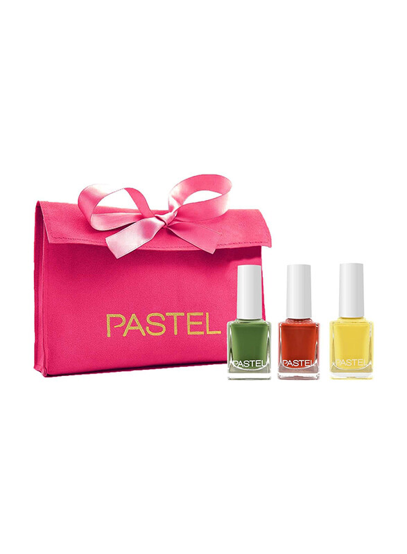 

Pastel 100% Vegan Cruelty Free Dubai City Series Nail Polish, 3 x 13ml, Green/Red/Yellow