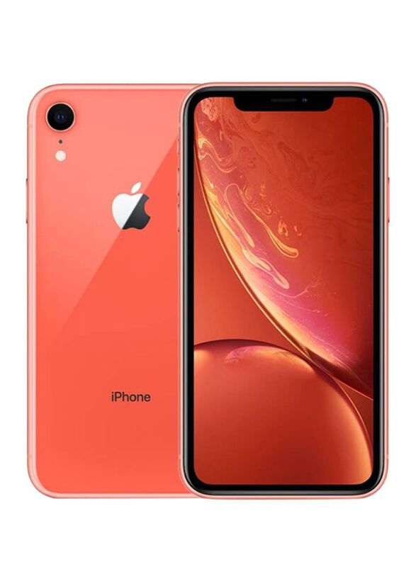 Apple iPhone XR 64GB Coral, With FaceTime, 3GB RAM, 4G LTE, Single Sim Smartphone