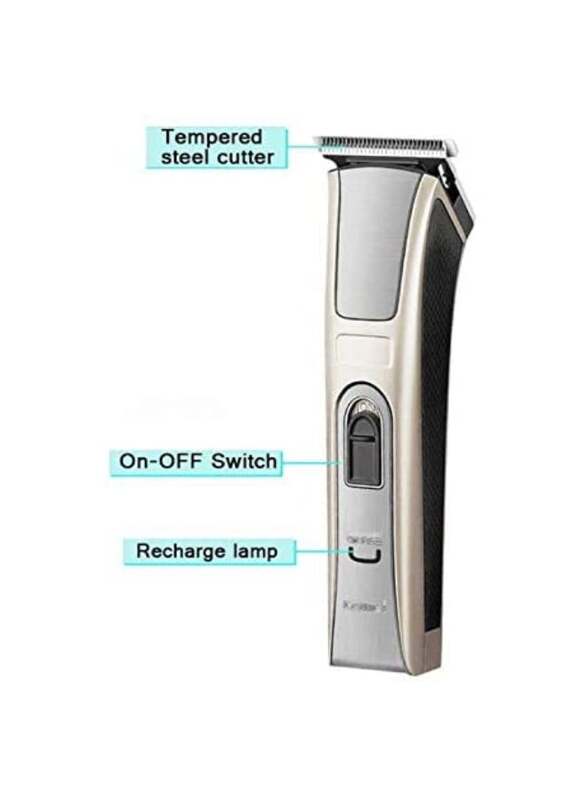 Kemei Rechargeable Hair Trimmer, Km5017, Gold