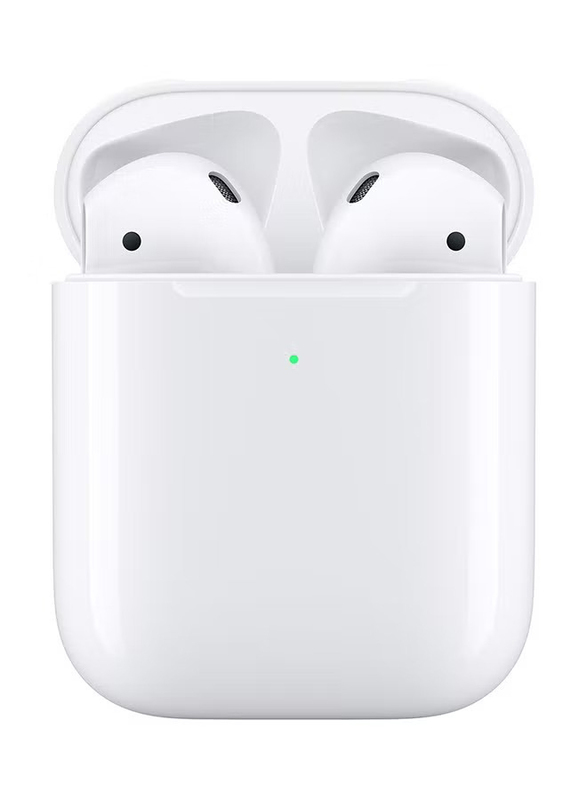 Apple AirPods (2nd Generation) Wireless In-Ear Noise Cancelling Earphones with Wireless Charging Case, White