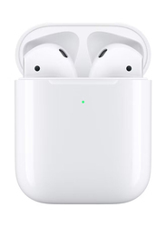 Apple AirPods (2nd Generation) Wireless In-Ear Noise Cancelling Earphones with Wireless Charging Case, White