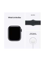 Apple Watch Series 7 Dash 45mm Smartwatch, GPS, Midnight Aluminium Case With Midnight Sport Band