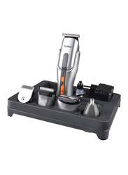 Kemei 8-in-1 Rechargeable Grooming Kit for Men, KM680A, Silver