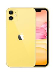 Apple iPhone 11 64GB Yellow, With FaceTime, 4GB RAM, 4G LTE, Single Sims Smartphone, UAE Version