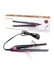 Kemei Professional Hair Straightener, Black/Pink