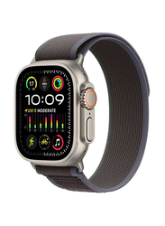 Apple Watch Ultra 2 49mm Smartwatch, GPS + Cellular, Titanium Case with Medium/Large Blue/Black Trail Loop