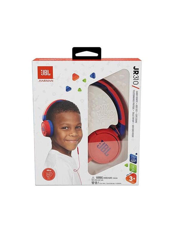 JBL Jr 310 Kid Wired On-Ear Headphones, Red